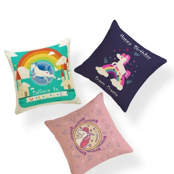 Luxury Custom Throw Pillows Stars Rainbow Text Balloon Square Unicorn Pillow Bedroom Decoration Small Polyester Linen Pillowcase
Luxury Custom Throw Pillows Stars Rainbow Text Balloon Square Unicorn Pillow Bedroom Decoration Small Polyester Linen Pillowcase