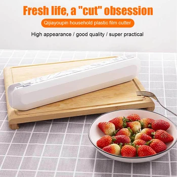 Foil With Cutter Home Preservative Film Refillable Kitchen Tool Plastic Wrap Dispenser Slide Accessories Restaurant Holder
Foil With Cutter Home Preservative Film Refillable Kitchen Tool Plastic Wrap Dispenser Slide Accessories Restaurant Holder