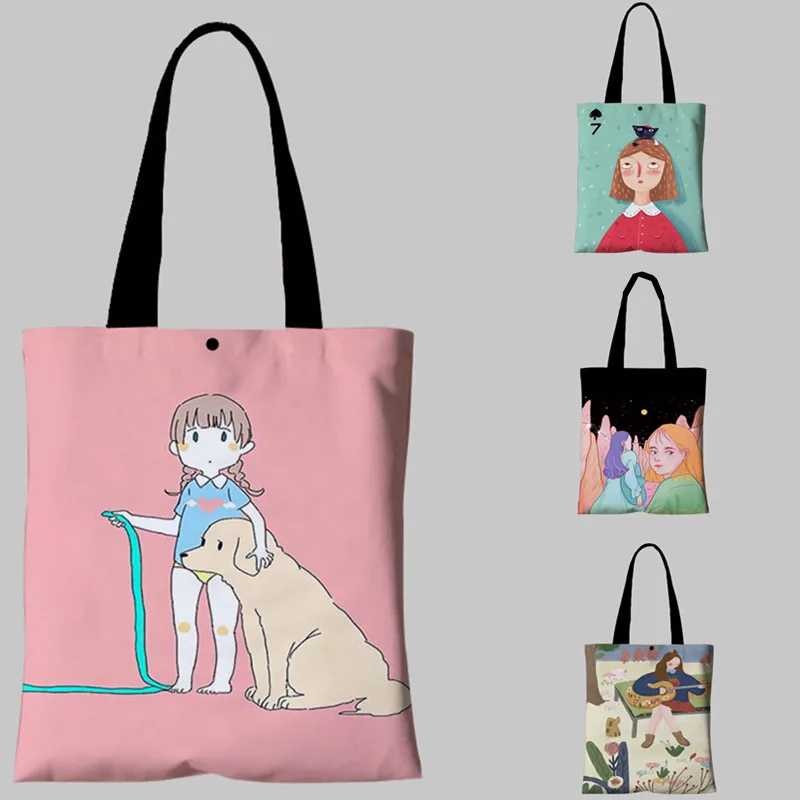 Exclusive Personalized canvas Print girl with a dog Princess Handbags for Women Casual Shoulder Bag Eco Reusable, Large Capacity
Exclusive Personalized canvas Print girl with a dog Princess Handbags for Women Casual Shoulder Bag Eco Reusable, Large Capacity