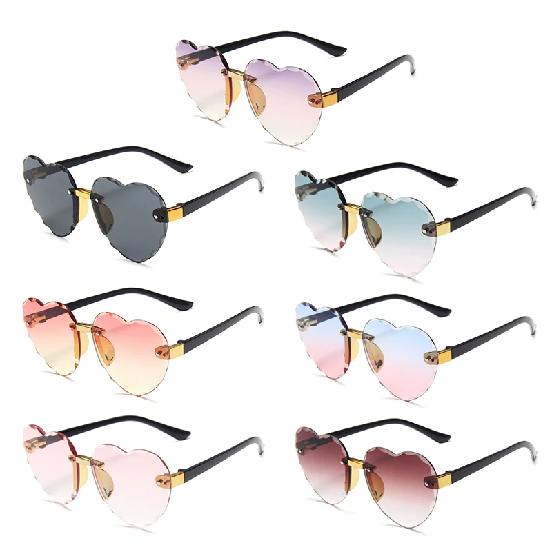 New Cute Heart Rimless Glasses Sunglasses Children Kids Gray Pink Red Lenses Fashion Boys Girls UV400 Kids Sports Sunglasses
New Cute Heart Rimless Glasses Sunglasses Children Kids Gray Pink Red Lenses Fashion Boys Girls UV400 Kids Sports Sunglasses