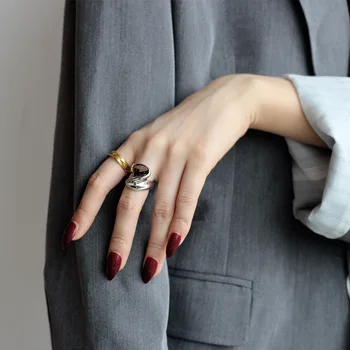 925 Sterling Silver Geometric Twisted Chunky Rings For Women Girls Minimalist Irregular Wide Open Finger Ring Party Fine Jewelry
925 Sterling Silver Geometric Twisted Chunky Rings For Women Girls Minimalist Irregular Wide Open Finger Ring Party Fine Jewelry
