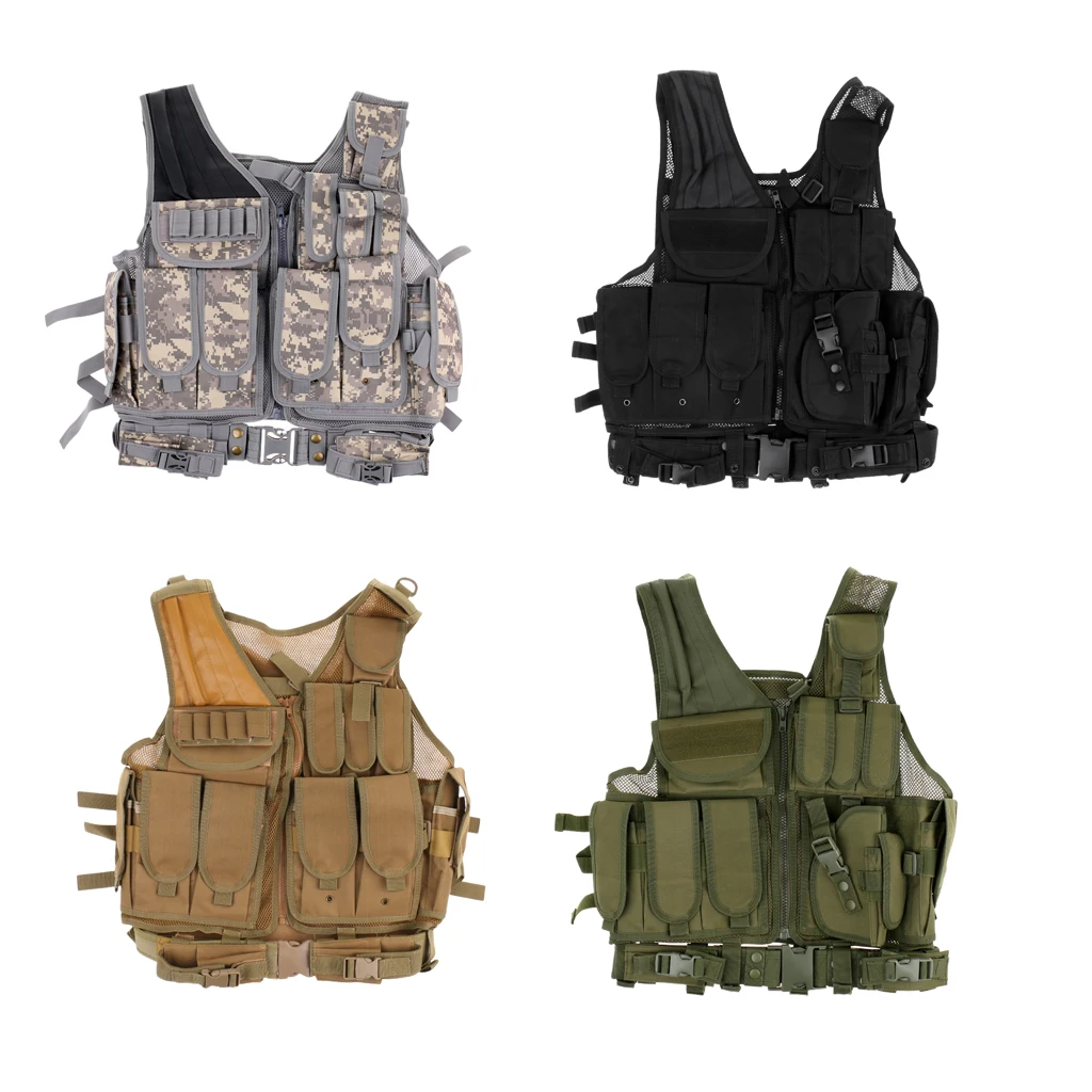 Ultra-light Tactical CS Field Vest, Multiple Pockets Combat Training Vest