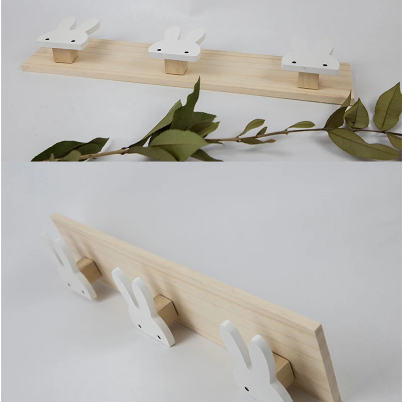 Декоративные деревянные крючки для детской комнаты из натурального дерева