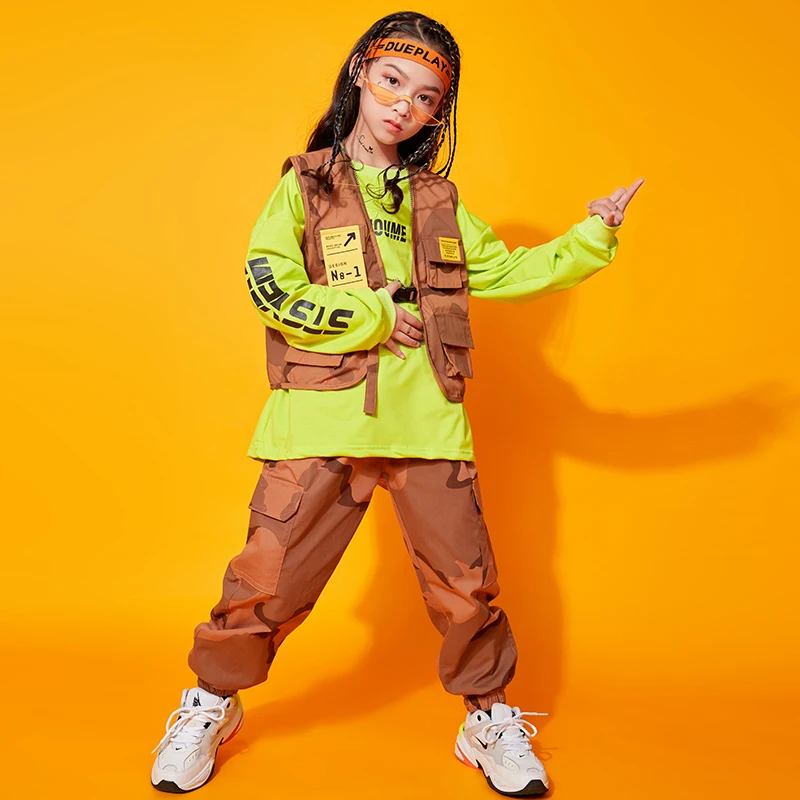 Kids Cool Hip Hop Outfits Sweatshirt Tops Sleeveless Jacket Camo Cargo Pants for Girl Boy Jazz Dance Costume Clothes Street Wear 
Kids Cool Hip Hop Outfits Sweatshirt Tops Sleeveless Jacket Camo Cargo Pants for Girl Boy Jazz Dance Costume Clothes Street Wear