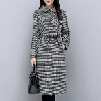 Casual Plaid Woolen Overcoat Spring Autumn Popular Single-breasted Long Sleeve Stitching Button Gray Plaid Wool Outwear New Z167
Casual Plaid Woolen Overcoat Spring Autumn Popular Single-breasted Long Sleeve Stitching Button Gray Plaid Wool Outwear New Z167