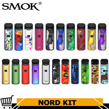 

Original Smok Nord Pod Kit Vape 1100mAh 3ml Cartridge Battery Nord Mesh 0.6ohm & Regular 1.4ohm coil Vaporizer E Cigarette