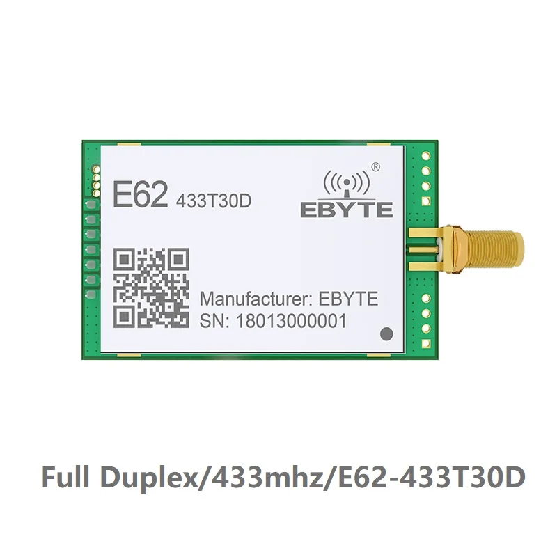E62-433T30D Full Duplex UART 433mhz 1W SMA Antenna IoT uhf 30dBm Wireless Transceiver Transmitter Receiver rf Module
E62-433T30D Full Duplex UART 433mhz 1W SMA Antenna IoT uhf 30dBm Wireless Transceiver Transmitter Receiver rf Module