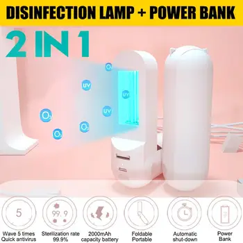 2 in 1 Portable UV Sterilizer Light Bactericidal Lamp&Power Bank For Phone Mask Ultraviolet Germicidal Sanitizer Disinfection
2 in 1 Portable UV Sterilizer Light Bactericidal Lamp&Power Bank For Phone Mask Ultraviolet Germicidal Sanitizer Disinfection