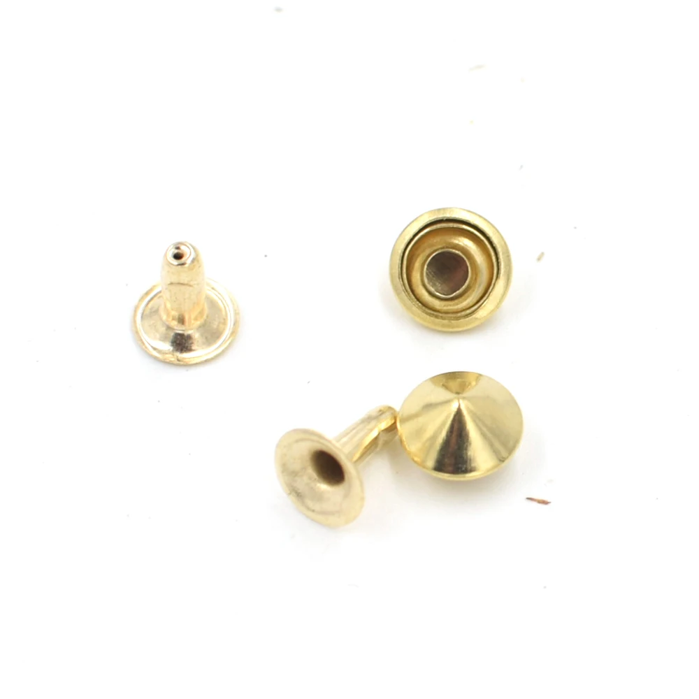 (100 штук) одежда 8 мм заклепки металлическая кнопка обувь декоративные гвозди кожаная пряжка золотистый