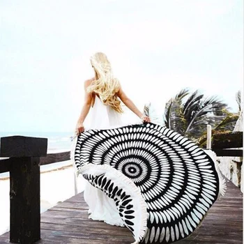 Lychee Feather Tassel Printed Round Beach Towel Microfibre Beach Towel Wearable Soft Towel Beach Accessories 
Lychee Feather Tassel Printed Round Beach Towel Microfibre Beach Towel Wearable Soft Towel Beach Accessories
