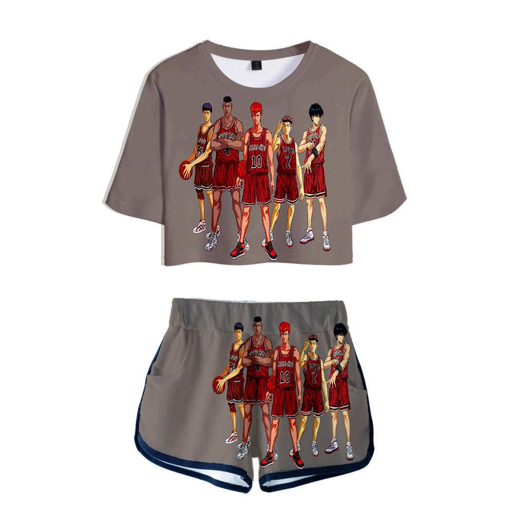 New Printed Women SLAM DUNK two piece set New design Oversize short sleeve and Short SLAM DUNK Pants O-neck Summer Set
New Printed Women SLAM DUNK two piece set New design Oversize short sleeve and Short SLAM DUNK Pants O-neck Summer Set