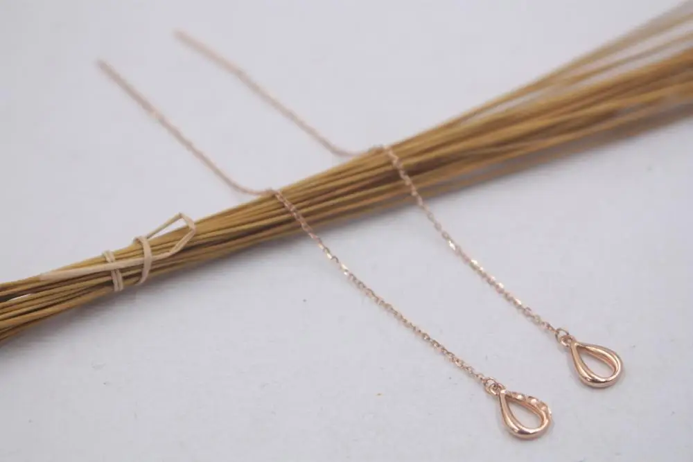 Solid 18K Rose Gold Dangle Earrings Best Gift Perfect Drop & O Chain Earrings Line 94mmL 1.15g Fine Jewelry
Solid 18K Rose Gold Dangle Earrings Best Gift Perfect Drop & O Chain Earrings Line 94mmL 1.15g Fine Jewelry