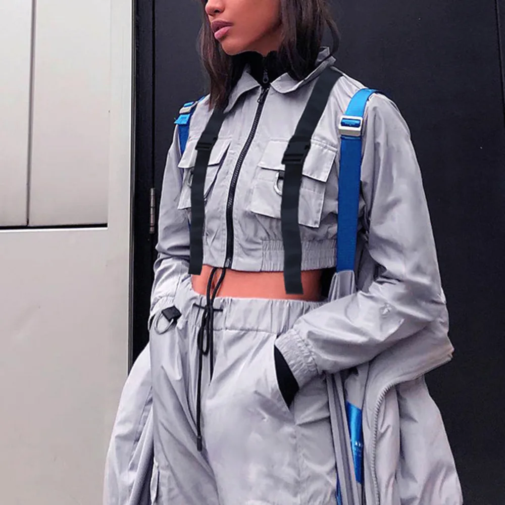 Fashion Cargo Baggy Jacket Women Cropped Zipper Jacket Coat Autumn Hip Hop Trendy Girls Buckle Patchwork Loose Coat Veste Femme
Fashion Cargo Baggy Jacket Women Cropped Zipper Jacket Coat Autumn Hip Hop Trendy Girls Buckle Patchwork Loose Coat Veste Femme
