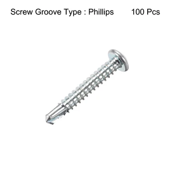 uxcell 100pcs #10 50mm Self Tapping Screws Zinc Plated Carbon Steel Phillips Pan Head Self Drilling Screws Wood Tail Screws 
uxcell 100pcs #10 50mm Self Tapping Screws Zinc Plated Carbon Steel Phillips Pan Head Self Drilling Screws Wood Tail Screws