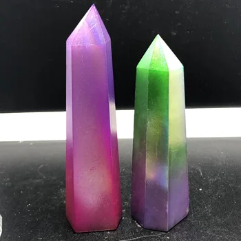 Angel Aura Titanium Quartz mix colour Crystal Wand Points Electroplating Crystal Healing
Angel Aura Titanium Quartz mix colour Crystal Wand Points Electroplating Crystal Healing