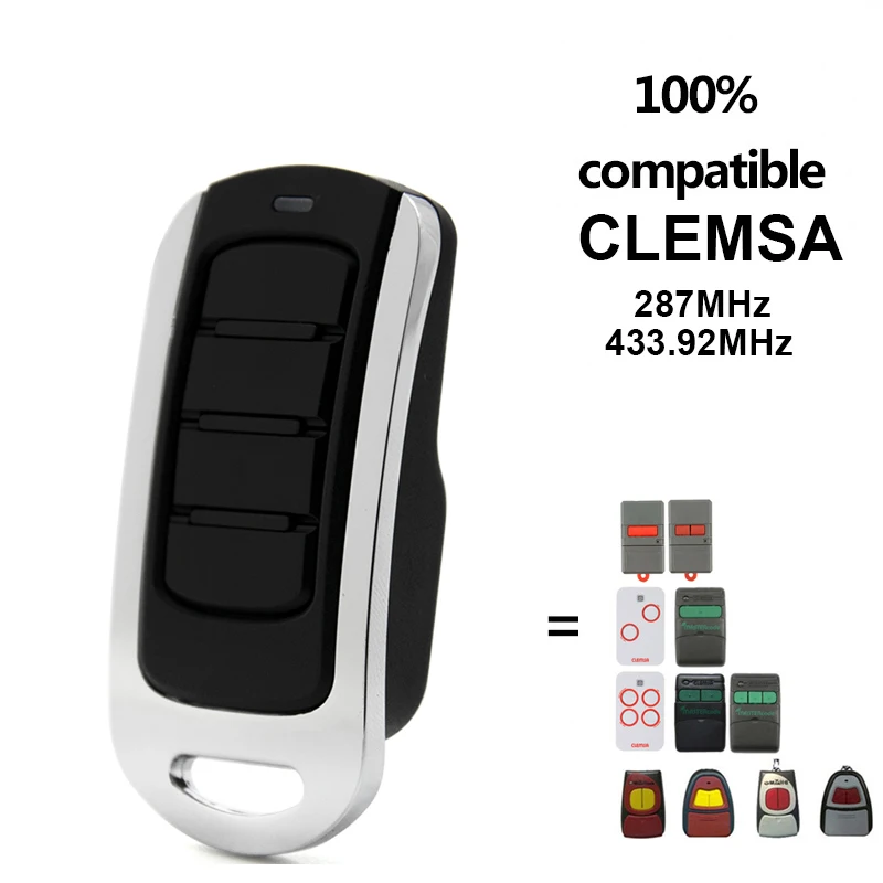 Clemsa Garage Door Remote Control 287- 868MHz Duplicator Clone Gate Opener Multi- frequency 433MHz Command Garage Copy
Clemsa Garage Door Remote Control 287- 868MHz Duplicator Clone Gate Opener Multi- frequency 433MHz Command Garage Copy