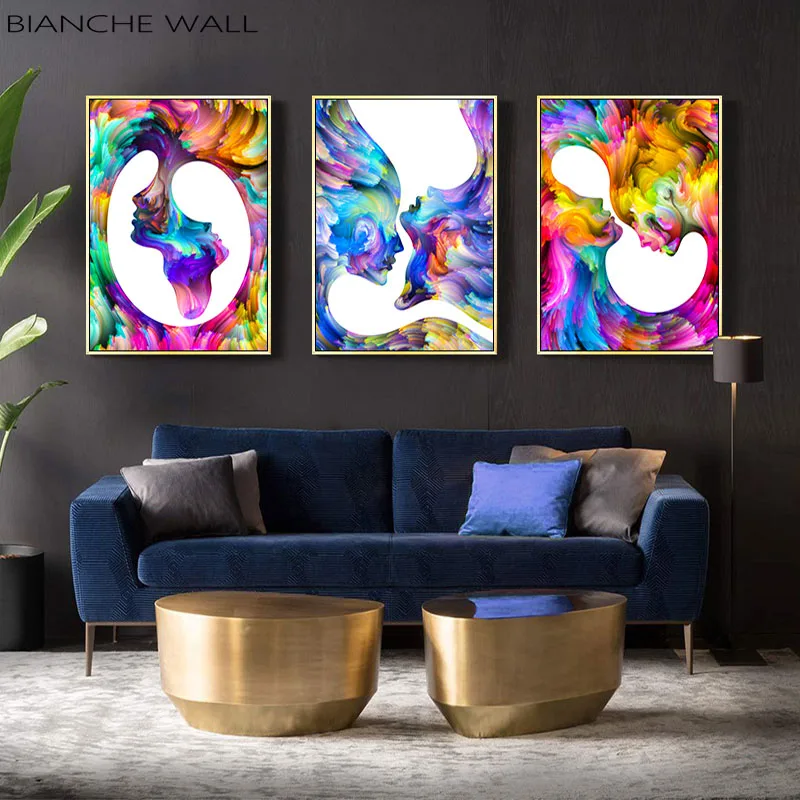 Kiss Colorful Human Profiles Abstract Poster Wall Print Modern Style Painting Nordic Modern Art Home Decorative Picture
Kiss Colorful Human Profiles Abstract Poster Wall Print Modern Style Painting Nordic Modern Art Home Decorative Picture