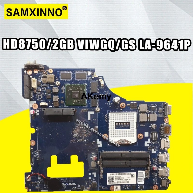 VIWGQ GS LA-9641P G510 Laptop Motherboard for Lenovo G510 motherboard with ATI Radeon R5 M230 / HD8750 2GB GPU tested 100% work
VIWGQ GS LA-9641P G510 Laptop Motherboard for Lenovo G510 motherboard with ATI Radeon R5 M230 / HD8750 2GB GPU tested 100% work