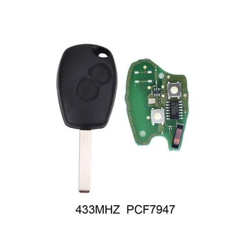 Remote Control Car Key 2/3 Button 433MHz PCF7946 PCF7947 Chip For Renault /Kangoo II /Clio III Duster Modus Twingo DACIA Logan
Remote Control Car Key 2/3 Button 433MHz PCF7946 PCF7947 Chip For Renault /Kangoo II /Clio III Duster Modus Twingo DACIA Logan