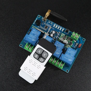 Classic 433MHz Remote Control Switch DC 12V-48V 4 Channel Relay Receiver + RF Controller Household Electric Accessaries Parts
Classic 433MHz Remote Control Switch DC 12V-48V 4 Channel Relay Receiver + RF Controller Household Electric Accessaries Parts