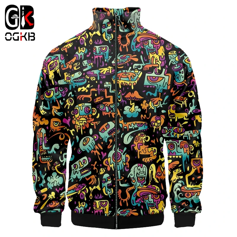 OGKB Hot Sale Men's Autumn Jacket 3D Print Monster Graffiti Stand Collar Zipper Jacket Streetwear Harajuku Hip Hop Streetwear
OGKB Hot Sale Men's Autumn Jacket 3D Print Monster Graffiti Stand Collar Zipper Jacket Streetwear Harajuku Hip Hop Streetwear