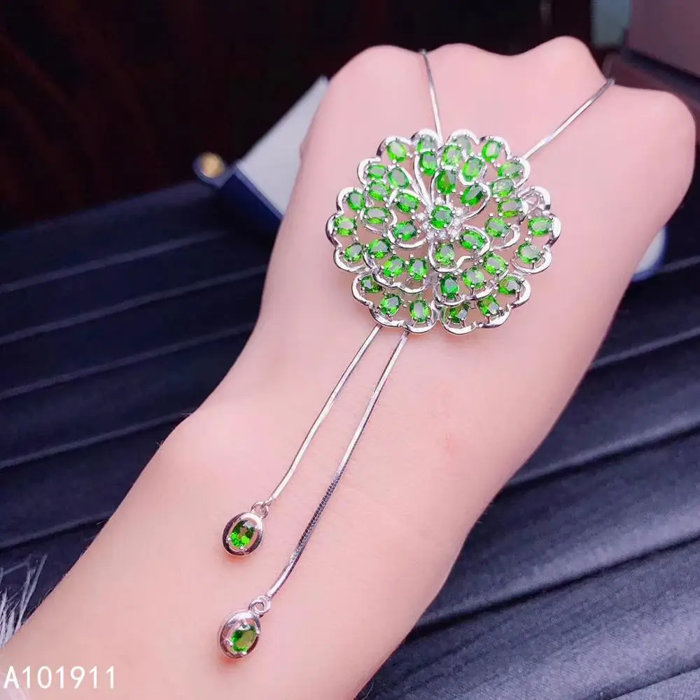 KJJEAXCMY fine jewelry natural Diopside 925 sterling silver women pendant necklace Sweater chain support test luxury
KJJEAXCMY fine jewelry natural Diopside 925 sterling silver women pendant necklace Sweater chain support test luxury