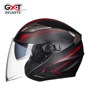 GXT Motorcycle Helmet Open Face Dual Lens Visors Moto Helmet Electric Bicycle Helmet Men Women Summer Scooter Motorbike Helmet
GXT Motorcycle Helmet Open Face Dual Lens Visors Moto Helmet Electric Bicycle Helmet Men Women Summer Scooter Motorbike Helmet