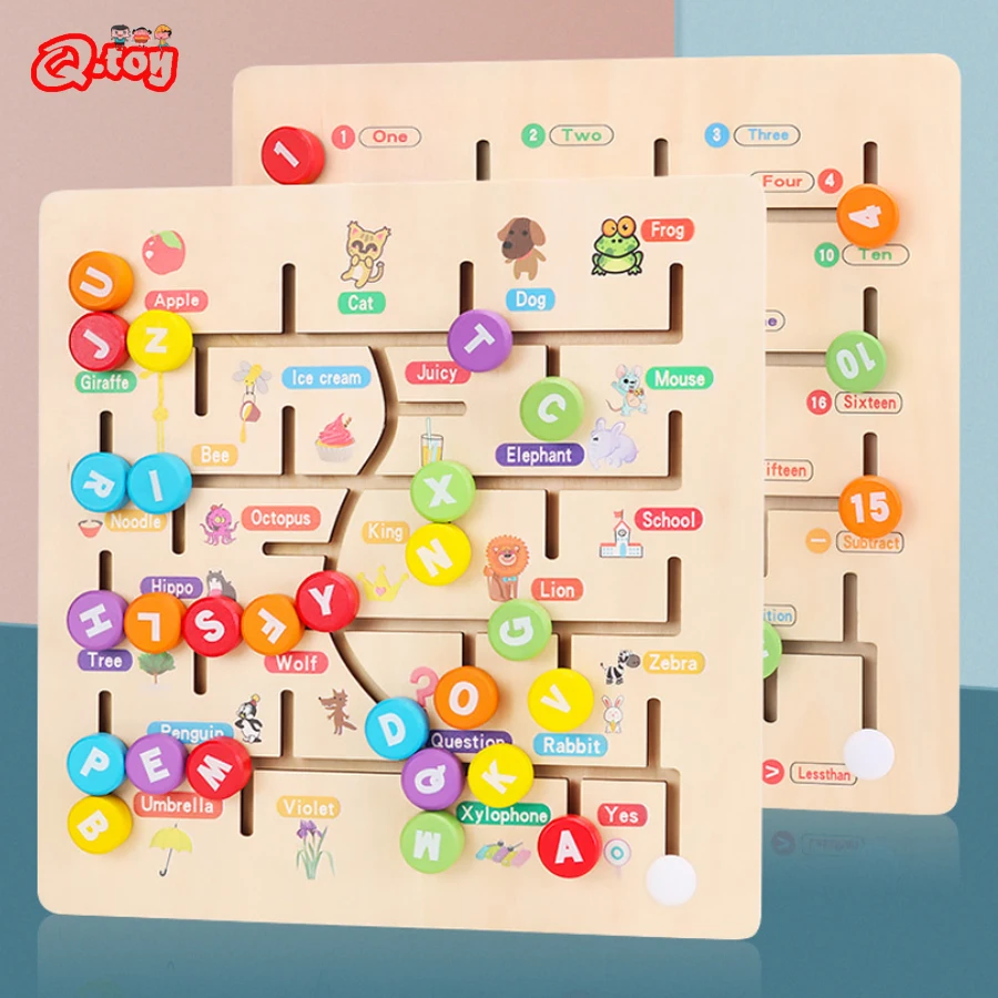 Children Montessori Toys Number Alphabet Maze Game Wooden Puzzles Board Early Cognitive Learning Educational Toys for Kids
Children Montessori Toys Number Alphabet Maze Game Wooden Puzzles Board Early Cognitive Learning Educational Toys for Kids
