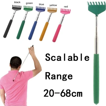 Handy Retractable Hand Grip Five-tooth Soft Massage Tools Back Scratcher Scratching Device for Elderly Hand Grip Relieve Itch