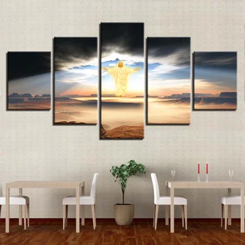 Wall Art Canvas Painting 5 Pieces Jesus Modular Pictures Buddha Artwork Restaurant Creative HD Poster Prints Home Decor
Wall Art Canvas Painting 5 Pieces Jesus Modular Pictures Buddha Artwork Restaurant Creative HD Poster Prints Home Decor