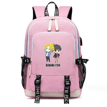 BANANA FISH Anime Bookbag Large School Bags Kawaii Women Backpack Ash Lynx Oxford Travel Bagpack USB Port Laptop Back Pack
BANANA FISH Anime Bookbag Large School Bags Kawaii Women Backpack Ash Lynx Oxford Travel Bagpack USB Port Laptop Back Pack