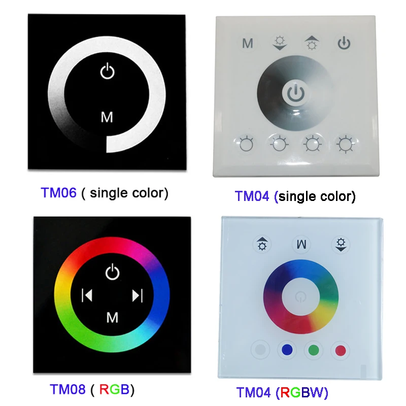 Glass panel dimmer switch Controller DC12V-24V single color/RGB/RGBW wall mounted Touch Panel Controller for LED RGB Strips lamp
Glass panel dimmer switch Controller DC12V-24V single color/RGB/RGBW wall mounted Touch Panel Controller for LED RGB Strips lamp