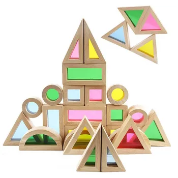 Wooden Rainbow Building Blocks 24PCS Toys For Children 6 Shape 4 Translucent Colors Wooden Blocks Toy
Wooden Rainbow Building Blocks 24PCS Toys For Children 6 Shape 4 Translucent Colors Wooden Blocks Toy