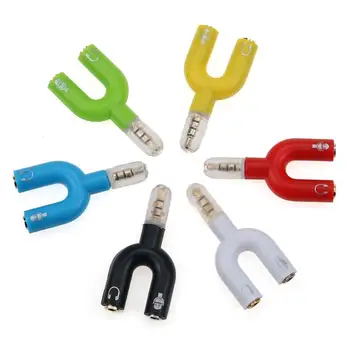 U Type Adapter Dual 3.5 MM Headphone Plug Audio Cables Splitter Microphone 2 in 1 Swivel Connector
U Type Adapter Dual 3.5 MM Headphone Plug Audio Cables Splitter Microphone 2 in 1 Swivel Connector