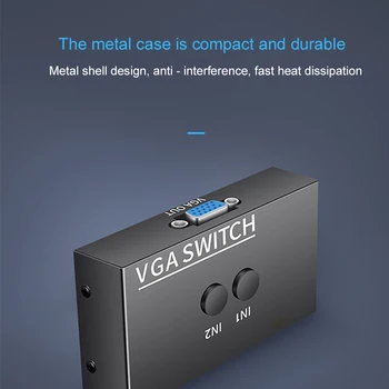 2020 NEW VGA Splitter Switch VGA Video Splitter Converter Adapter Box 2 Port HD 11080P VGA Sharing Switch High Quality
2020 NEW VGA Splitter Switch VGA Video Splitter Converter Adapter Box 2 Port HD 11080P VGA Sharing Switch High Quality