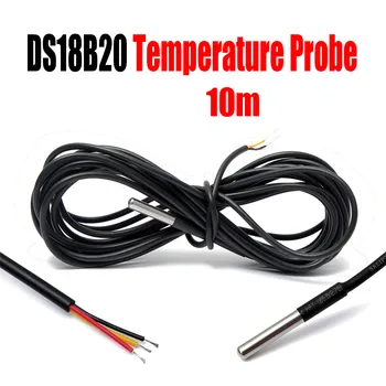 10M Waterproof Digital Thermal Probe Temperature Sensor DS18B20 for Arduino Sensor Stainless steel packaging
10M Waterproof Digital Thermal Probe Temperature Sensor DS18B20 for Arduino Sensor Stainless steel packaging