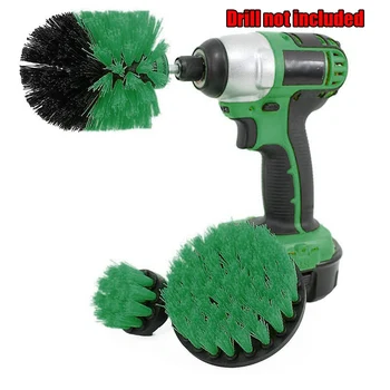 Bristle Drill Brush Nylon Green 3pcs Set Assortment Bathroom Cleaning Accessory Replacement
Bristle Drill Brush Nylon Green 3pcs Set Assortment Bathroom Cleaning Accessory Replacement