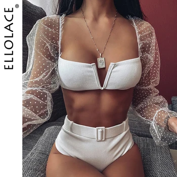 Ellolace Fashion Polk Dot Long Sleeve Deep-V Bikini 2020 Mujer Swimwear Women Biquinis Swimsuit Female Beach Wear Wholesale
Ellolace Fashion Polk Dot Long Sleeve Deep-V Bikini 2020 Mujer Swimwear Women Biquinis Swimsuit Female Beach Wear Wholesale
