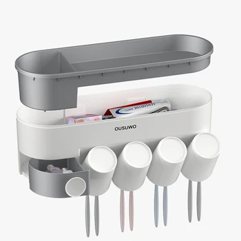 1 Set of Organizer Useful Durable Storage Simple Toothpaste Device Hanging Rack Toothbrush Cup Rack for Home
1 Set of Organizer Useful Durable Storage Simple Toothpaste Device Hanging Rack Toothbrush Cup Rack for Home