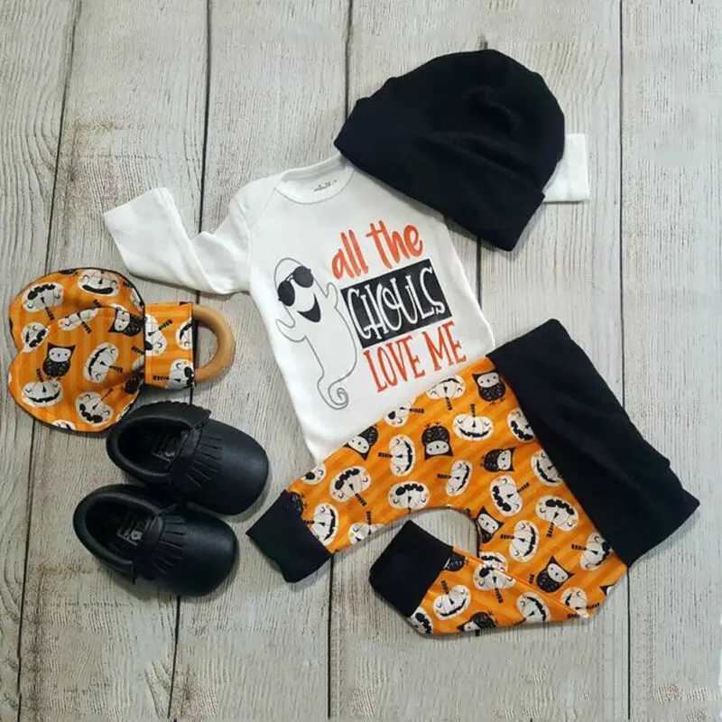 3PC Newborn Baby Boy all the GHOULS LOVE ME Romper Jumpsuit Tops Pumpkin Long Pants Hat Outfits Clothes Set
3PC Newborn Baby Boy all the GHOULS LOVE ME Romper Jumpsuit Tops Pumpkin Long Pants Hat Outfits Clothes Set