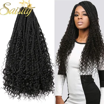 Saisity with Split Ends Goddess Box Braids Crochet Hair Synthetic Extensions OmbreWith Curly End Bohemian Box Braiding Hair
Saisity with Split Ends Goddess Box Braids Crochet Hair Synthetic Extensions OmbreWith Curly End Bohemian Box Braiding Hair