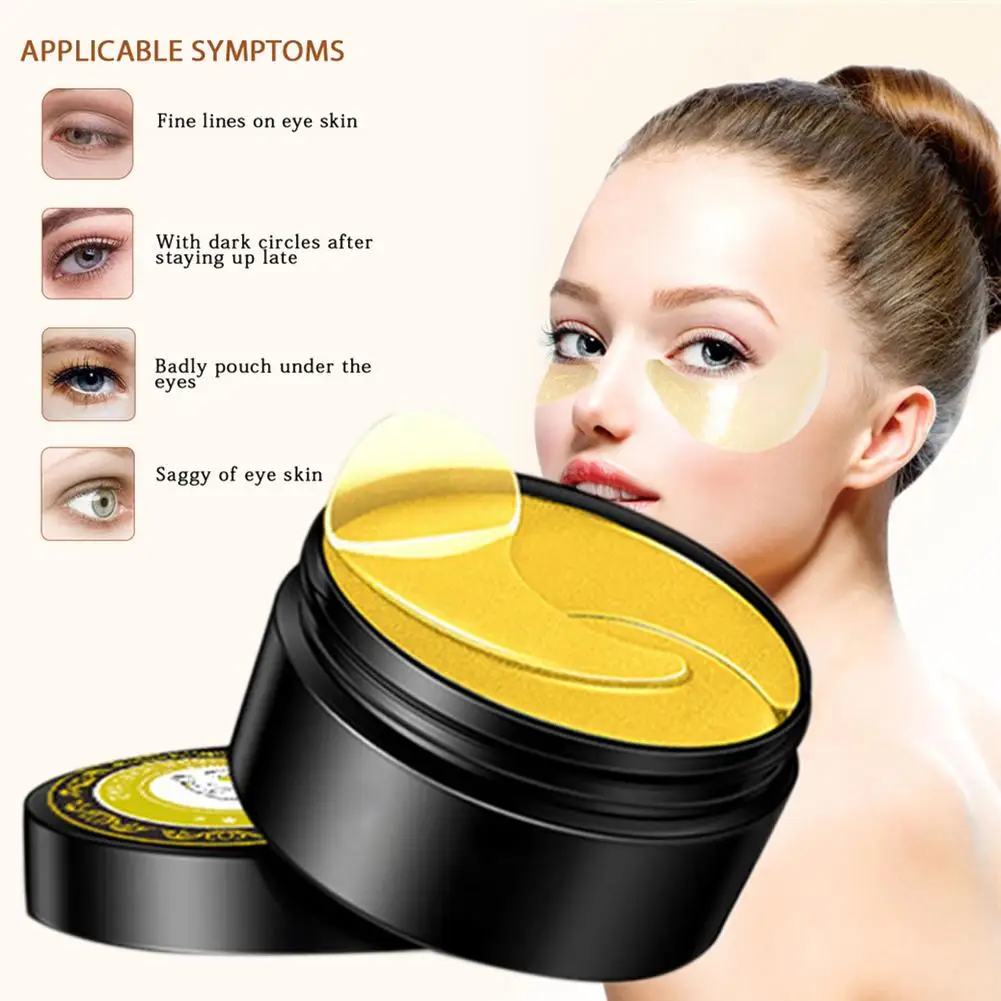 60pcs Gold Eye Mask Dark Circle Remove Wrinkle Whitening Anti Aging/Dark Circles/Puffiness Moisturizing Eye Masks remove eye bag
60pcs Gold Eye Mask Dark Circle Remove Wrinkle Whitening Anti Aging/Dark Circles/Puffiness Moisturizing Eye Masks remove eye bag