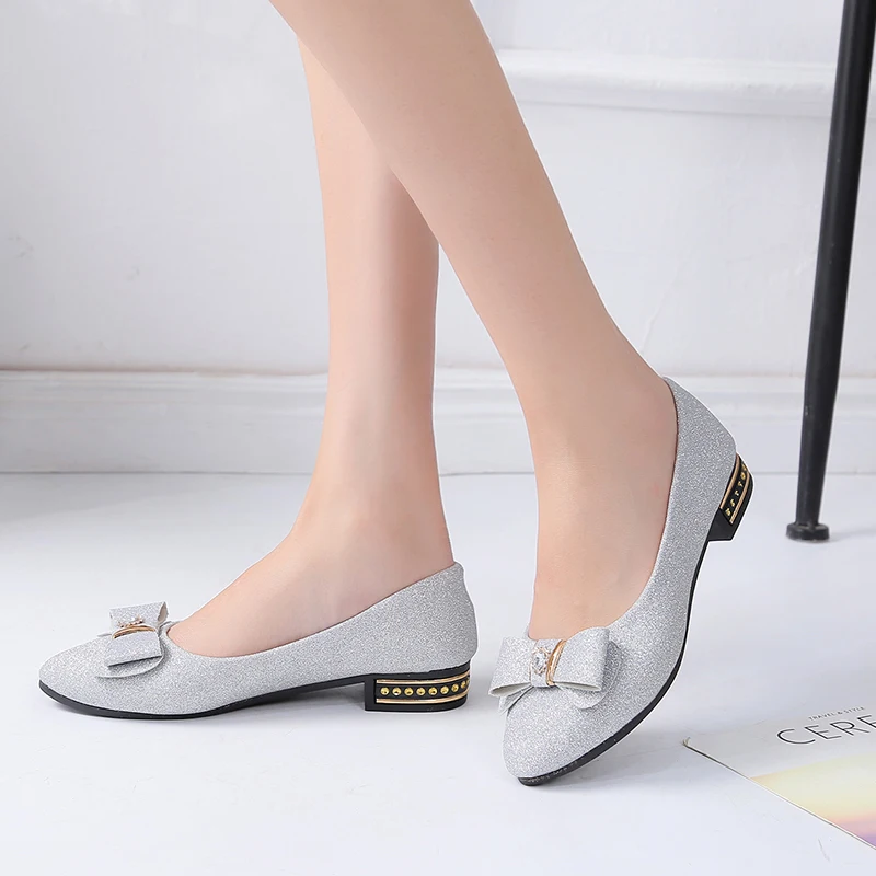 Women Flats Shoes 2020 Bow Loafers Slip on Flat Shoes Women Pointed Toe Soft Bottom Casual Female Flats Zapatos De Mujer U19-65