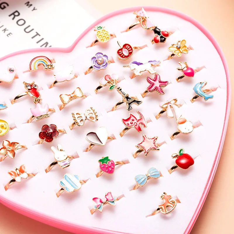 36Pcs/set Cute Adjustable Kids Rings Flower Animal Resin Alloy Cartoon Ring For Girls Jewelry Pretend Play Makeup Toys Gift
36Pcs/set Cute Adjustable Kids Rings Flower Animal Resin Alloy Cartoon Ring For Girls Jewelry Pretend Play Makeup Toys Gift