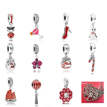 100% 925 Sterling Silver 1:1 Love Pendant Tree, Candy Cane And Red Enamel High Heels Original Female Wedding Fashion Jewelry
100% 925 Sterling Silver 1:1 Love Pendant Tree, Candy Cane And Red Enamel High Heels Original Female Wedding Fashion Jewelry