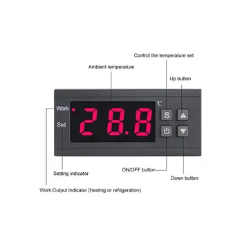 MH1210W AC 90-250V Digital Thermometer Thermoregulator Temperature Controller Thermostat Relay NTC Sensor For Incubator
MH1210W AC 90-250V Digital Thermometer Thermoregulator Temperature Controller Thermostat Relay NTC Sensor For Incubator