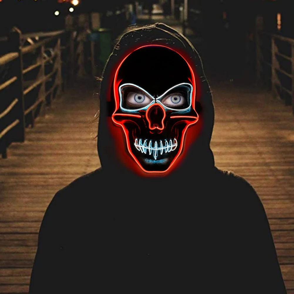 glow 2019 creepy Halloween parade Skeleton LED Mask Glow Scary EL-Wire Mask Light Up Cosplay Masks
glow 2019 creepy Halloween parade Skeleton LED Mask Glow Scary EL-Wire Mask Light Up Cosplay Masks