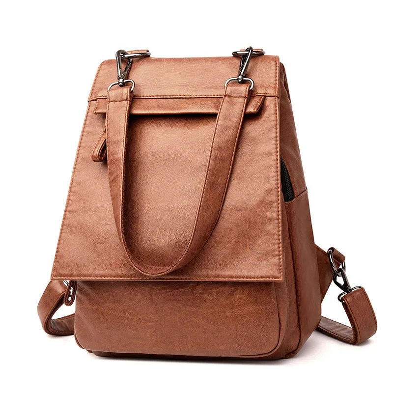 -Style Multi-Purpose Backpack Women's 2018 Autumn New Style Korean-style Versatile Vintage Soft Leather STUDENT'S Backpack Trave
-Style Multi-Purpose Backpack Women's 2018 Autumn New Style Korean-style Versatile Vintage Soft Leather STUDENT'S Backpack Trave
