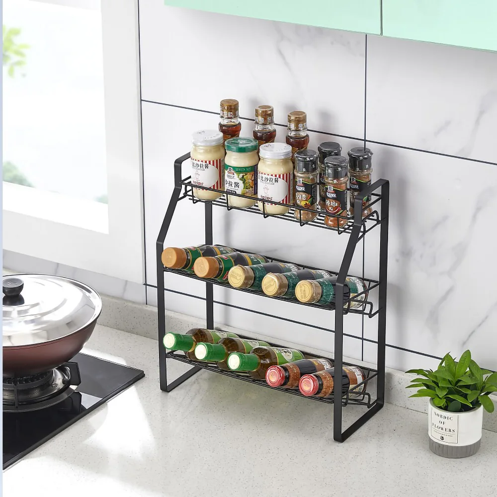 Black Three Tier Kitchen Seasoning Storage Rack Counter Organizer Spice Rack Shelf for Seasoning Jars,Spice Jars Sauce Bottles
Black Three Tier Kitchen Seasoning Storage Rack Counter Organizer Spice Rack Shelf for Seasoning Jars,Spice Jars Sauce Bottles