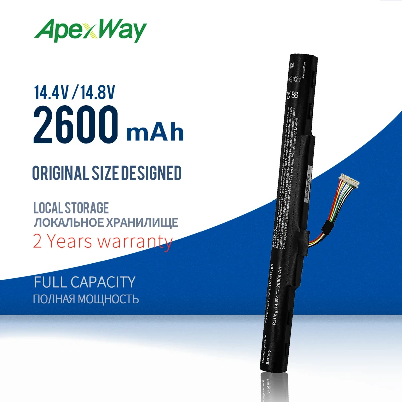 ApexWay 14 8 В Аккумулятор для ноутбука Acer AL15A32 ACER Aspire V3-574G E5-473G E5-573G 2600 мАч | Компьютеры и